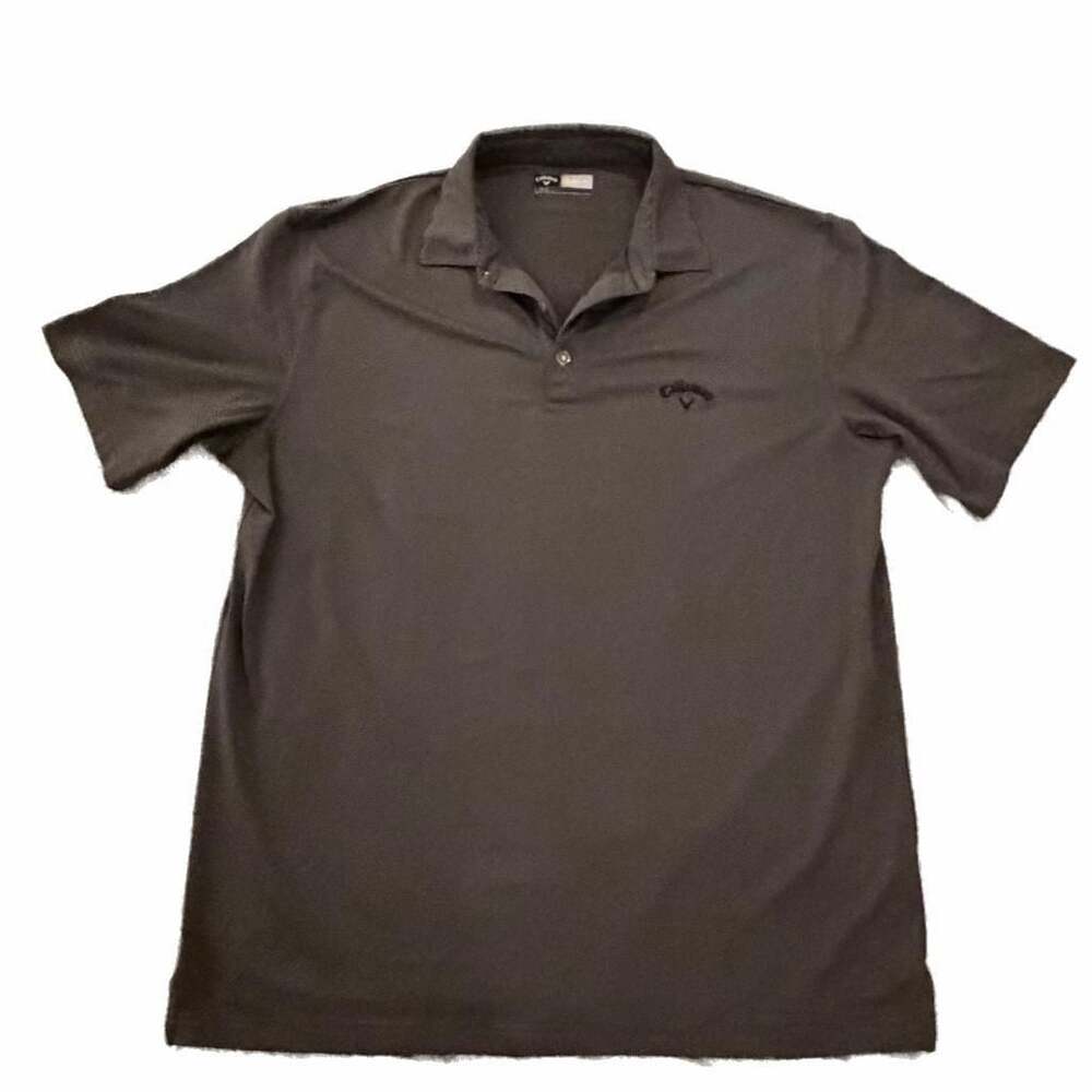 Callaway Mens Opti-Dri Performance Striped Golf Polo Shirt XL Gray Black